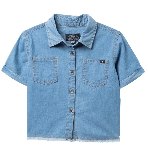 LUCKY BRAND girls Rosalind embroidered denim top - Picture 2 of 8